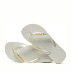 Havaianas Top Logo Metallic Σαγιονάρες σε λευκο Χρώμα